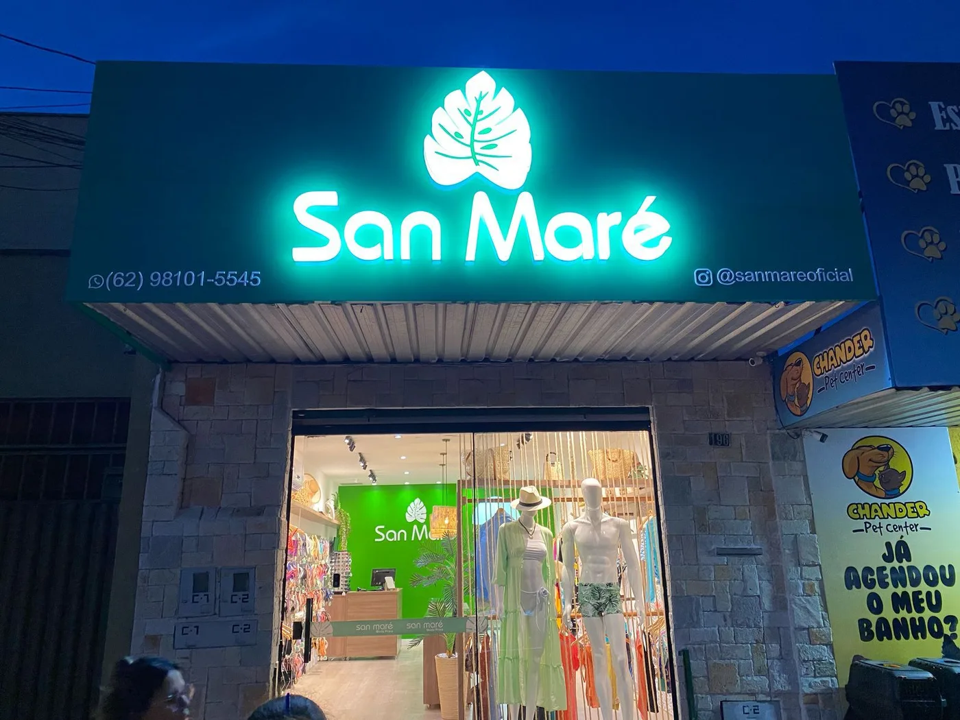 Letreiro luminoso San Maré produzido pela Rennova