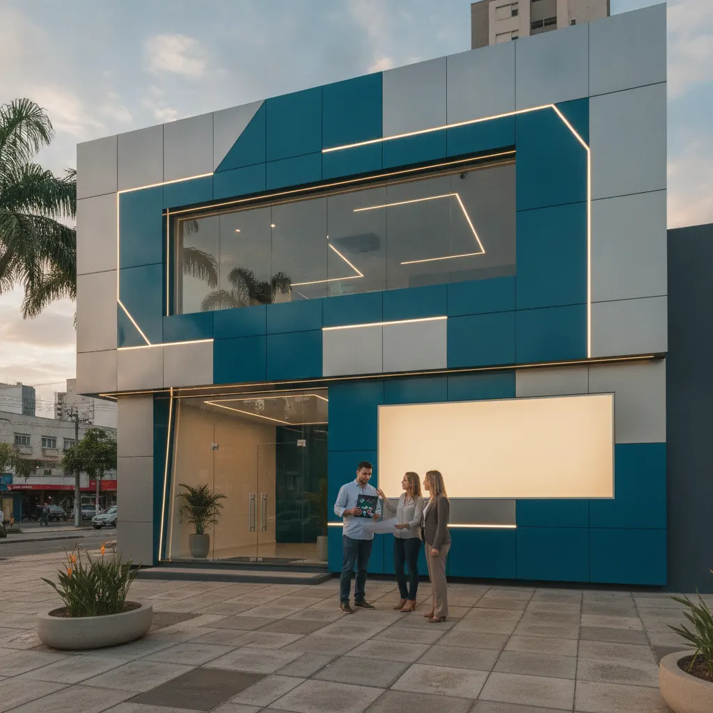 Fachada em ACM para Agência de Viagens em Goiânia