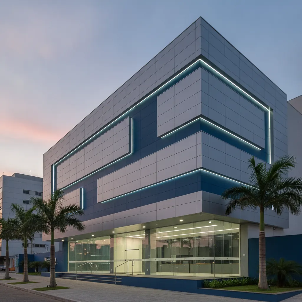Fachada em ACM para Banco e Financeira em Goiânia