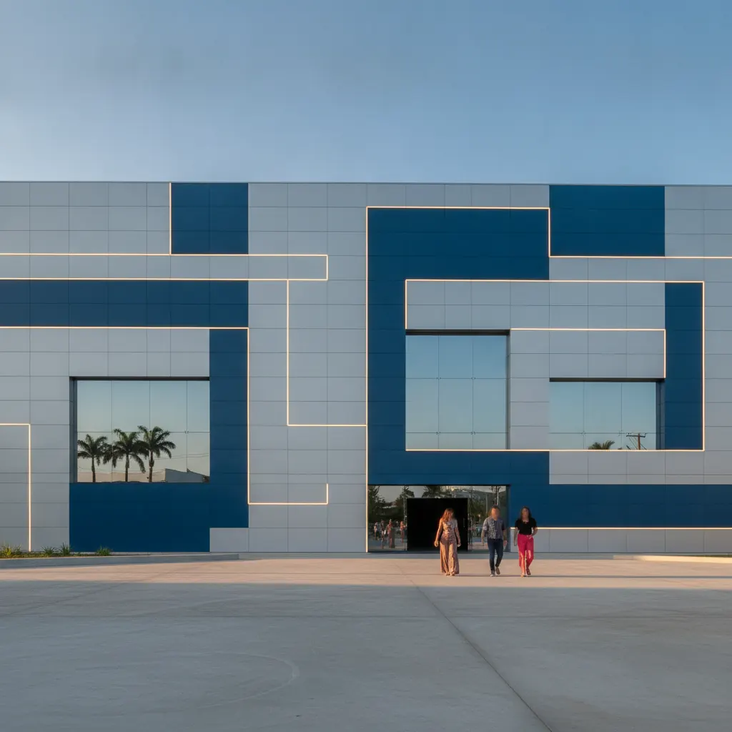 Fachada em ACM para Clube e Espaço de Eventos em Goiânia