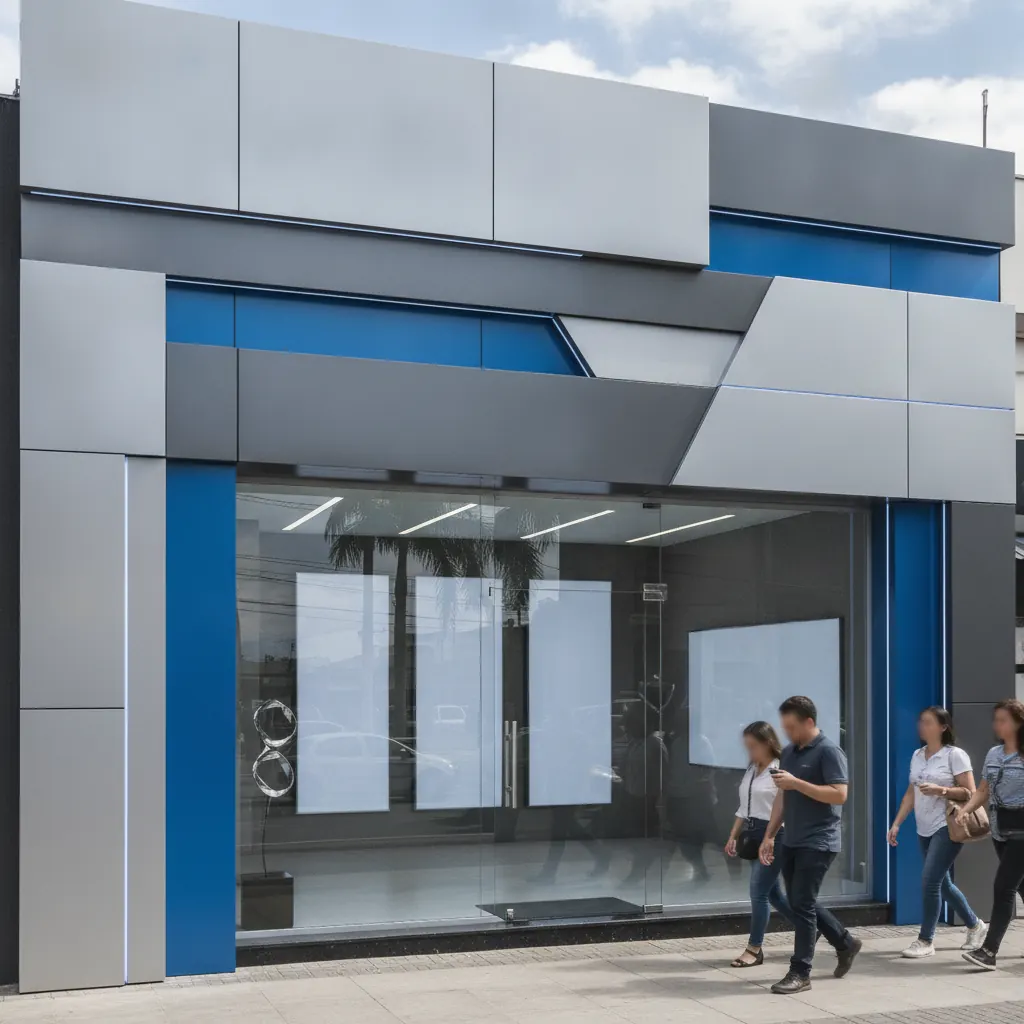 Fachada em ACM para Loja de Informática e Celular em Goiânia