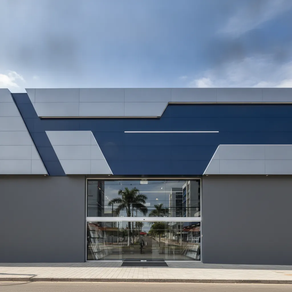 Fachada em ACM para Loja de Materiais de Construção em Goiânia