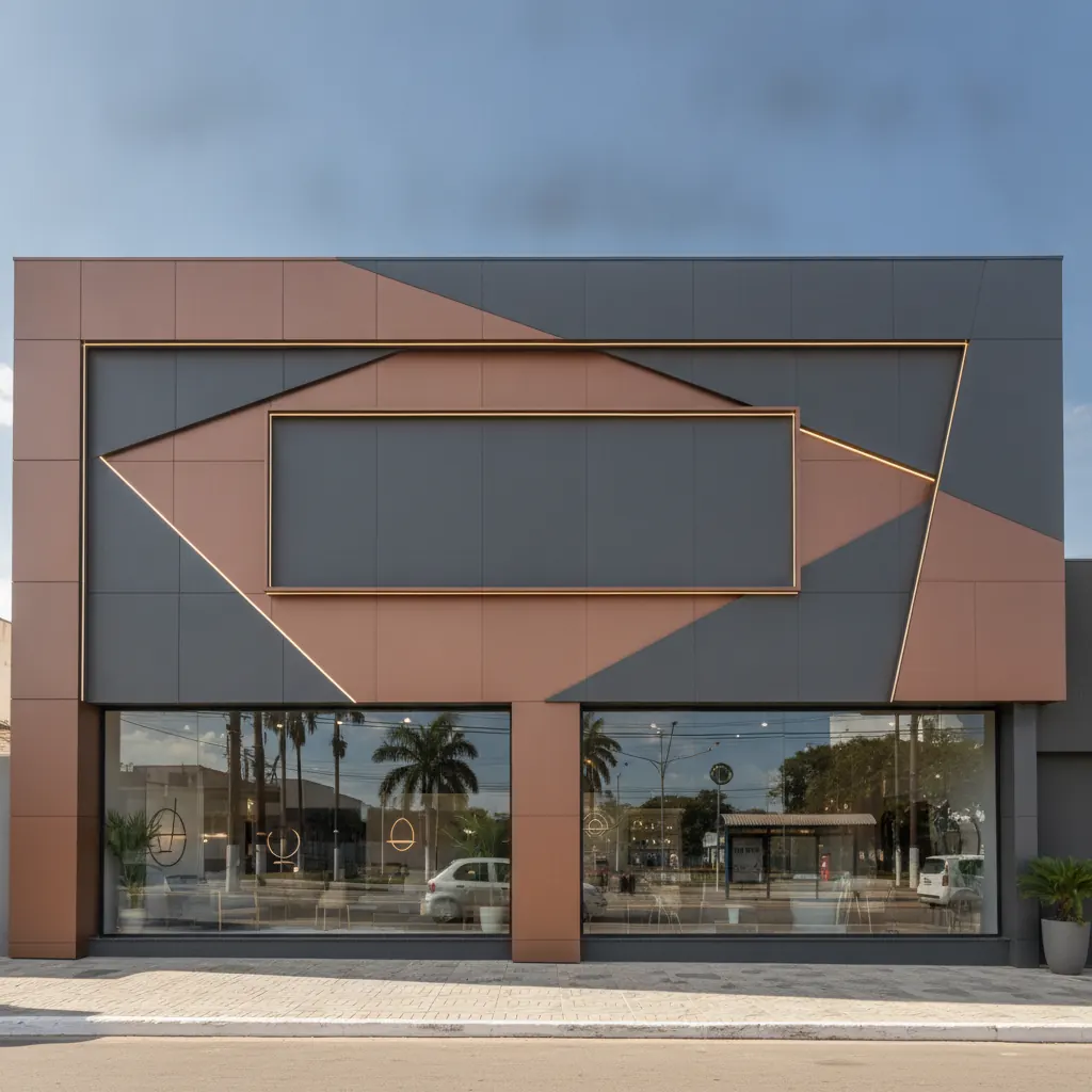 Fachada em ACM para Loja de Móveis e Decoração em Goiânia