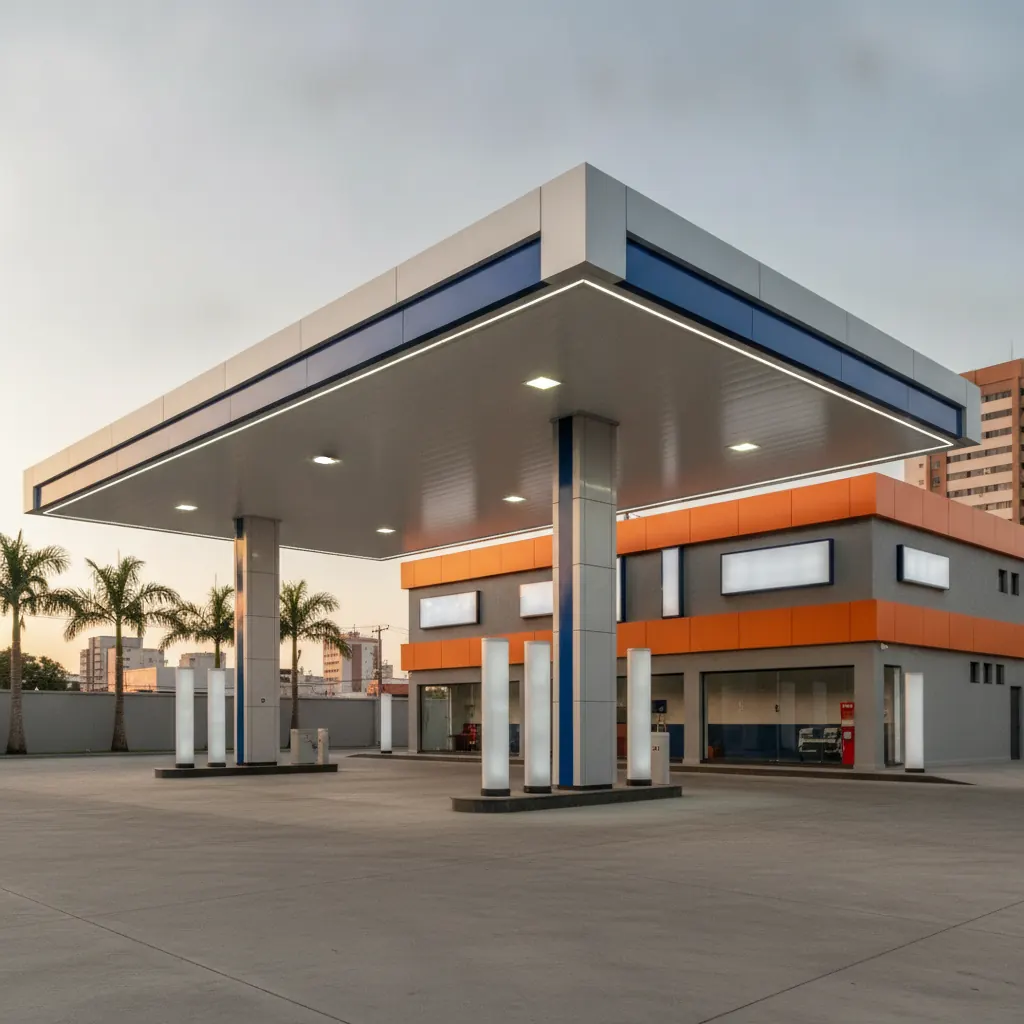 Fachada em ACM para Posto de Gasolina em Goiânia