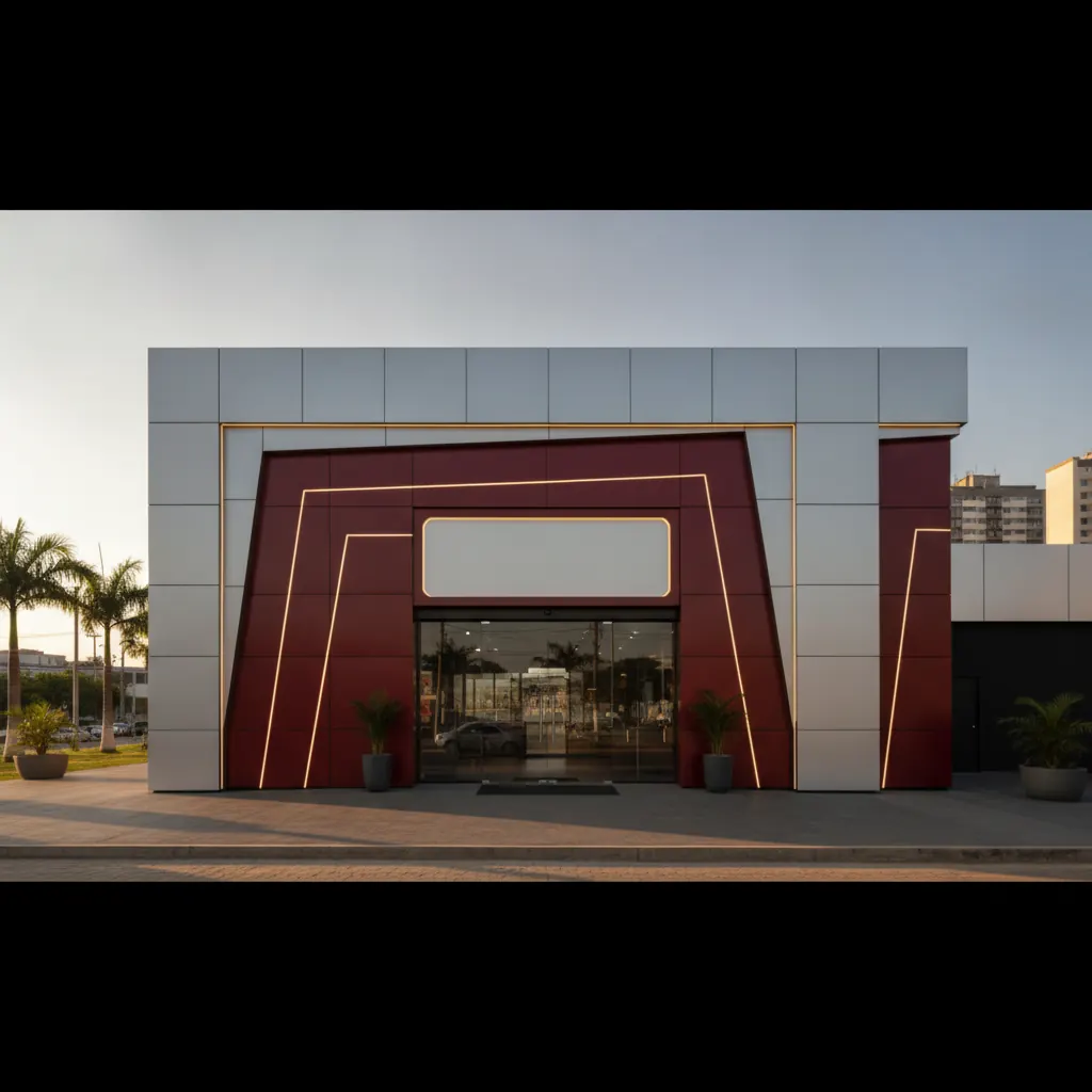 Fachada em ACM para Rede de Fast Food em Goiânia