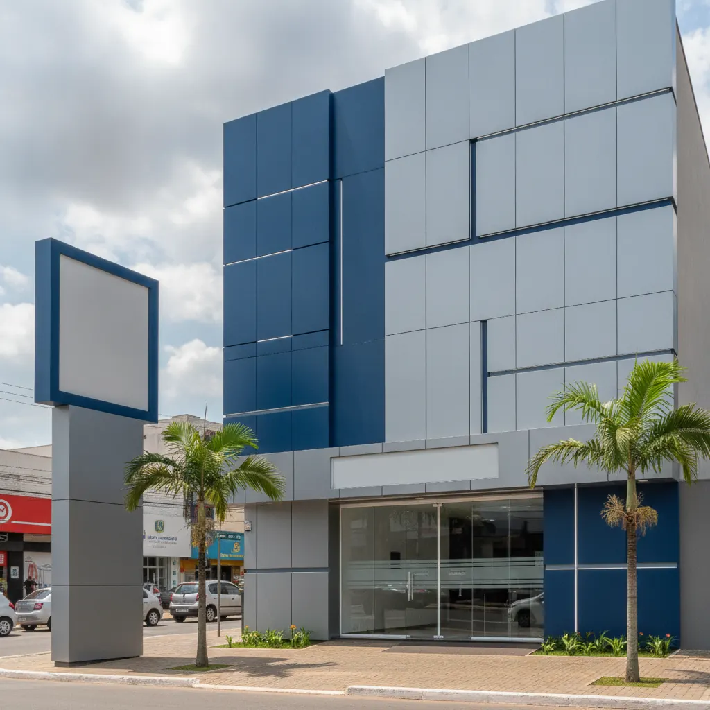 Fachada em ACM para Seguradora e Corretora em Goiânia