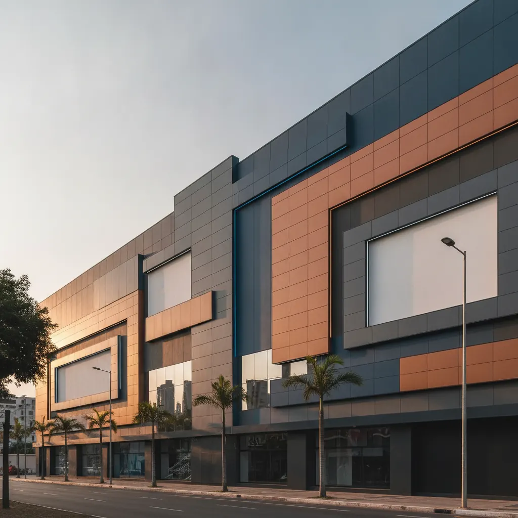 Fachada em ACM para Shopping e Galeria Comercial em Goiânia