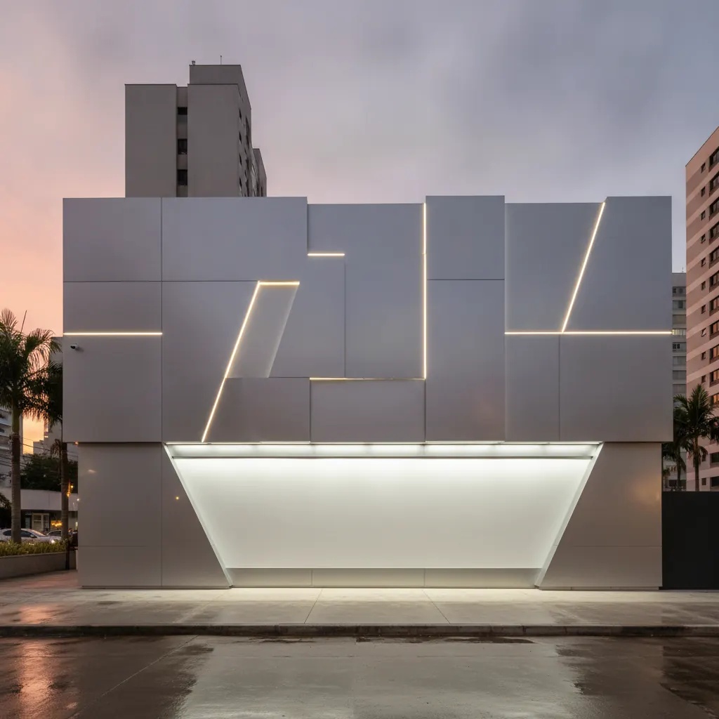 Fachada em ACM Titanium para Comércio em Goiânia