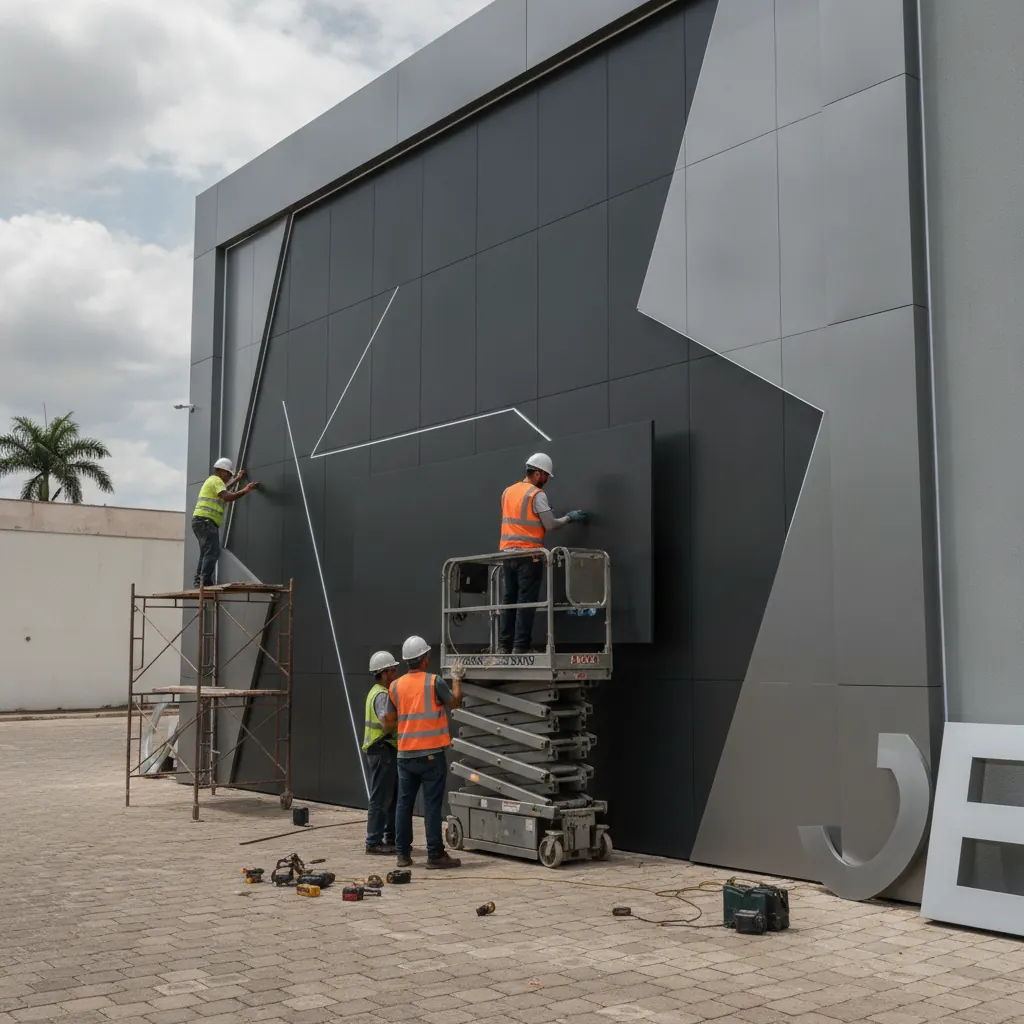 Quanto tempo leva para instalar uma fachada em ACM em Goiânia